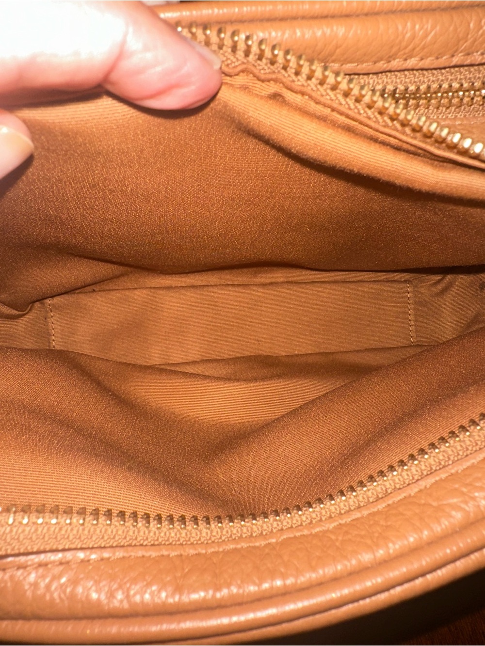 Coach Tan Leather Messenger Crossbody with Signature Coach Logo - Picture 5 of 9